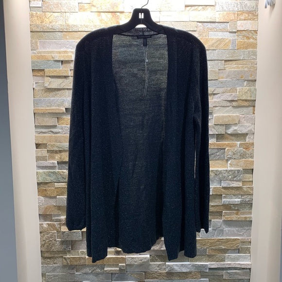 🎁 Eileen Fisher MetallicDetail Wool Blend Cardigan - Picture 3 of 10